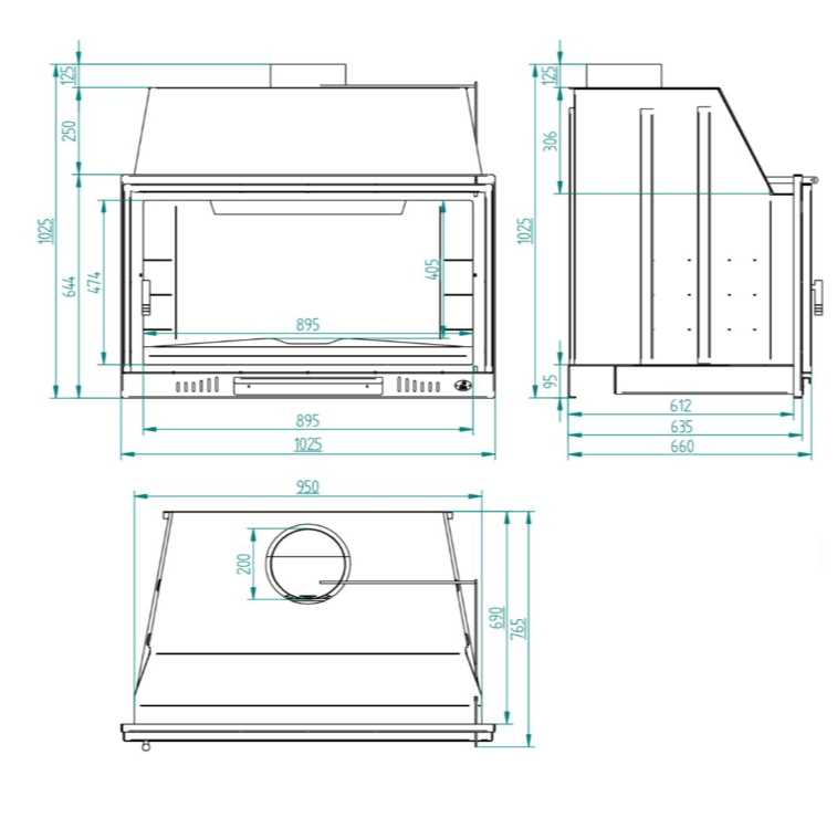 Barbacoa hogar para encastre Modelo BH-100/BH-100 P - Imagen 3