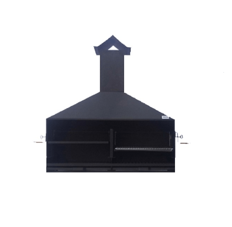 BARBACOA CAMPANA Y ELEVACIÓN MODELO C-1500 (CARBON / LEÑA) - Imagen 2