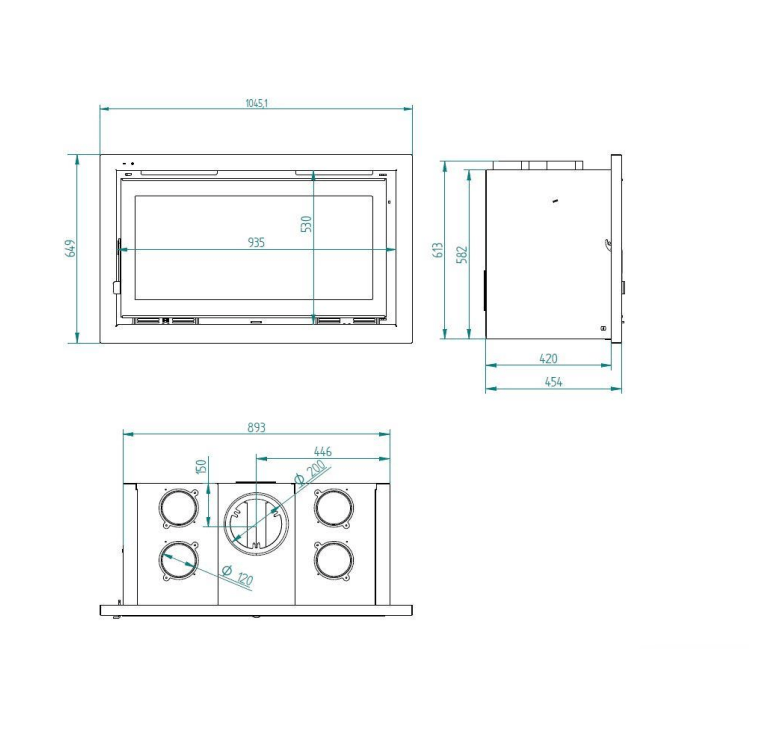 INSERTABLE DE LEÑA CON TURBINAS FM DE 19 KW - Imagen 5