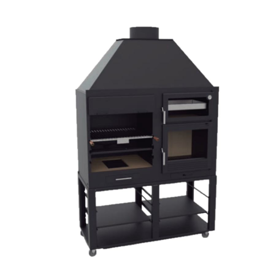 BARBACOA MODELO FUSION 140 DE LEÑA CON HORNO - Imagen 4