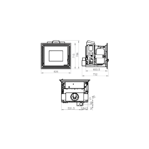INSERTABLE DE PELLETS HIDRO – MODELO HIDRO 20 - Imagen 2