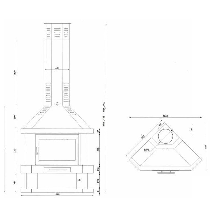 Chimenea de Leña Modelo C-300 R - Imagen 3