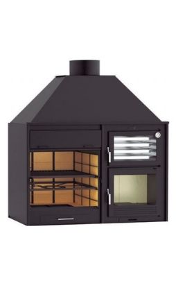 BARBACOA MODELO FUSION 160 DE LEÑA CON HORNO - Imagen 2