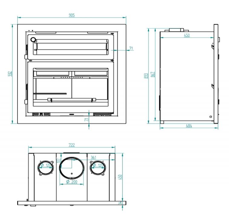 Insertable de Leña con Horno Modelo IT-180 H - Imagen 3