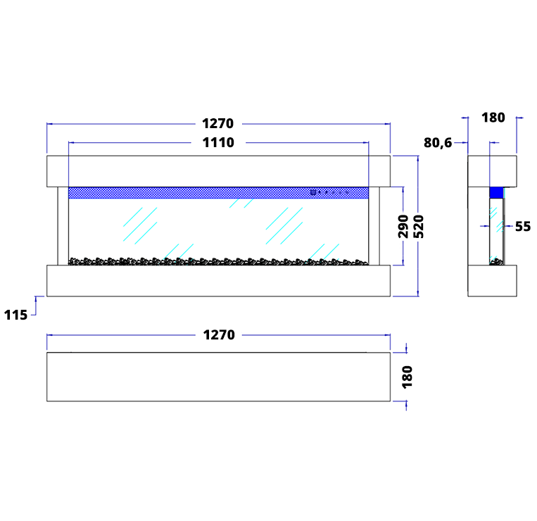 Chimenea Eléctrica Modelo de Pared TORINO - Imagen 5